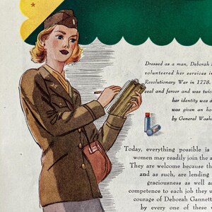 1945 Avon Cosmetics Vintage Ad WW2 Avon Representative Vintage Beauty Ad Old Advertisement Retro Beauty Vintage Avon Bathroom Decor