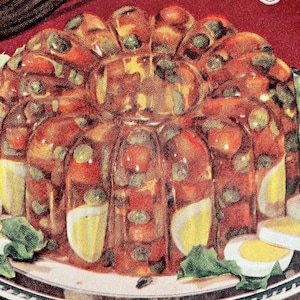 1945 Jell-O Vintage Ad &quot;Make it more and merrier with Jell-O!&quot; Vintage Jello Ad Original Vintage Print Ad 1940s Jell-O Retro Kitchen Decor