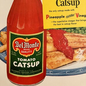 1954 Del Monte Tomato Catsup Vintage Ad Ketchup Vintage Advertisement Original Vintage Print Ad Advertising Art Vintage Condiments Ad 1950s