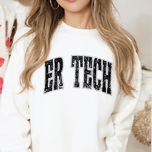 ER Tech SVG Png, Emergency Tech Sublimation Design, ED Technician Png, Retro Vintage, Emergency Department, Distressed Style.