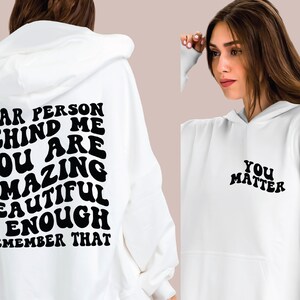 Dear Person Behind Me PNG SVG Cut File Cricut You Matter Svg Png, You Are Enough Svg, Be Kind Message Svg, Positive Quote, Mental Health Svg, Sublimation, Silouhette, clipart, Wavy Stacked design, Groovy Font Text, Trendy, trending popular Quotes.