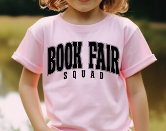 Book Fair Squad Svg Png, School Book Fair Svg, Fundraiser Tshirt Designs, Elementary T-shirt Cut Files, Librarian Shirt Svg, Cut File Cricut