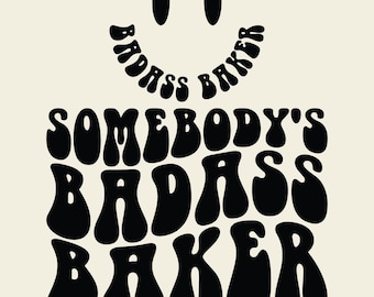 Archivo de corte SVG y PNG para pastelero/a genial, amante de la repostería, los pasteleros oficiales de galletas, catador/a de galletas, diseño ondulado y moderno para sublimación