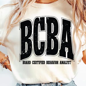 BCBA Board Certified Behavior Analyst SVG PNG, Varsity, Distressed, Behavior Technician Autism, Aba, Autism Awareness.