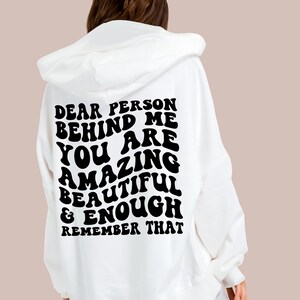 Dear Person Behind Me PNG SVG Cut File Cricut You Matter Svg Png, You Are Enough Svg, Be Kind Message Svg, Positive Quote, Mental Health Svg, Sublimation, Silouhette, clipart, Wavy Stacked design, Groovy Font Text, Trendy, trending popular Quotes.