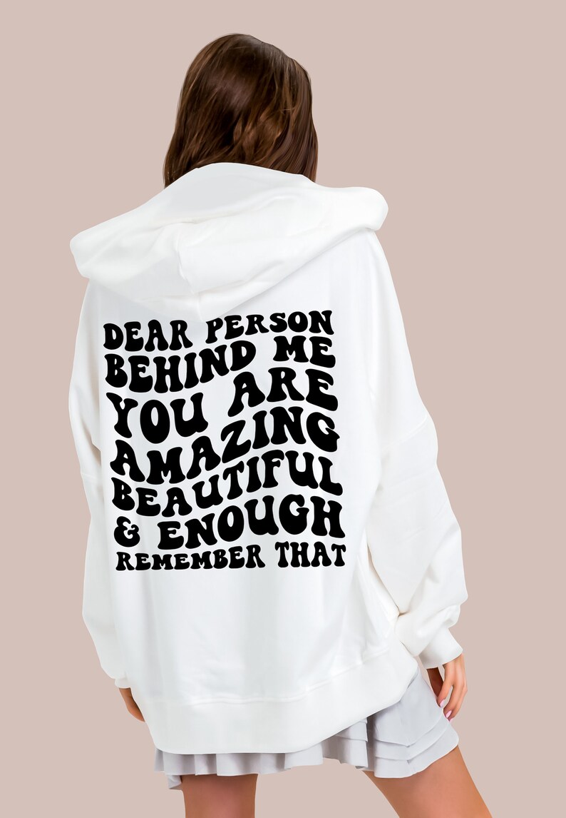 Dear Person Behind Me PNG SVG Cut File Cricut You Matter Svg Png, You Are Enough Svg, Be Kind Message Svg, Positive Quote, Mental Health Svg, Sublimation, Silouhette, clipart, Wavy Stacked design, Groovy Font Text, Trendy, trending popular Quotes.