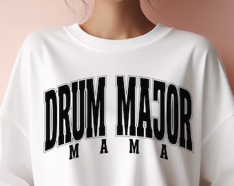 Drum Major Mama Svg Png, Band Mom, High School Band, Marching Band Middle School, Junior High Band Design, Varsity Text.