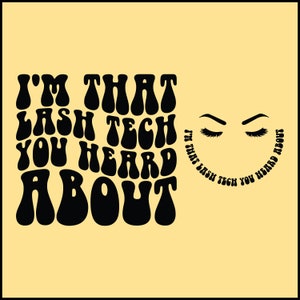 Sono quel Lash Tech Svg Png: File di taglio Lash Boss (download digitale)