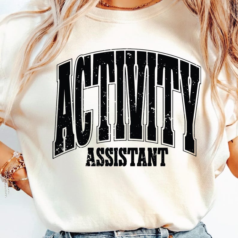 Aktivitäts-Assistent SVG PNG, Assistentin SVG, Assistentin Wertschätzung SVG, Aktivitäts-Profis svg, Positive Zitate, Sublimationsdesign. Bild 1
