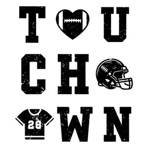 Touchdown SVG PNG, Spieltag svg, Fußballsaison svg, College Football Png für Sublimation, Ballpark Mom, Schnittdatei für Cricut.
