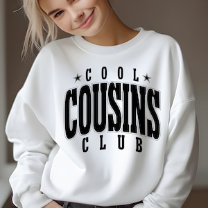 Cool Cousins Club SVG, Cool Cousins Club PNG, Varisty Design, Cousıns SVG, Funny Cousin Svg, Trendy Svg, Trendy Png, Groovy Png, Sublimation