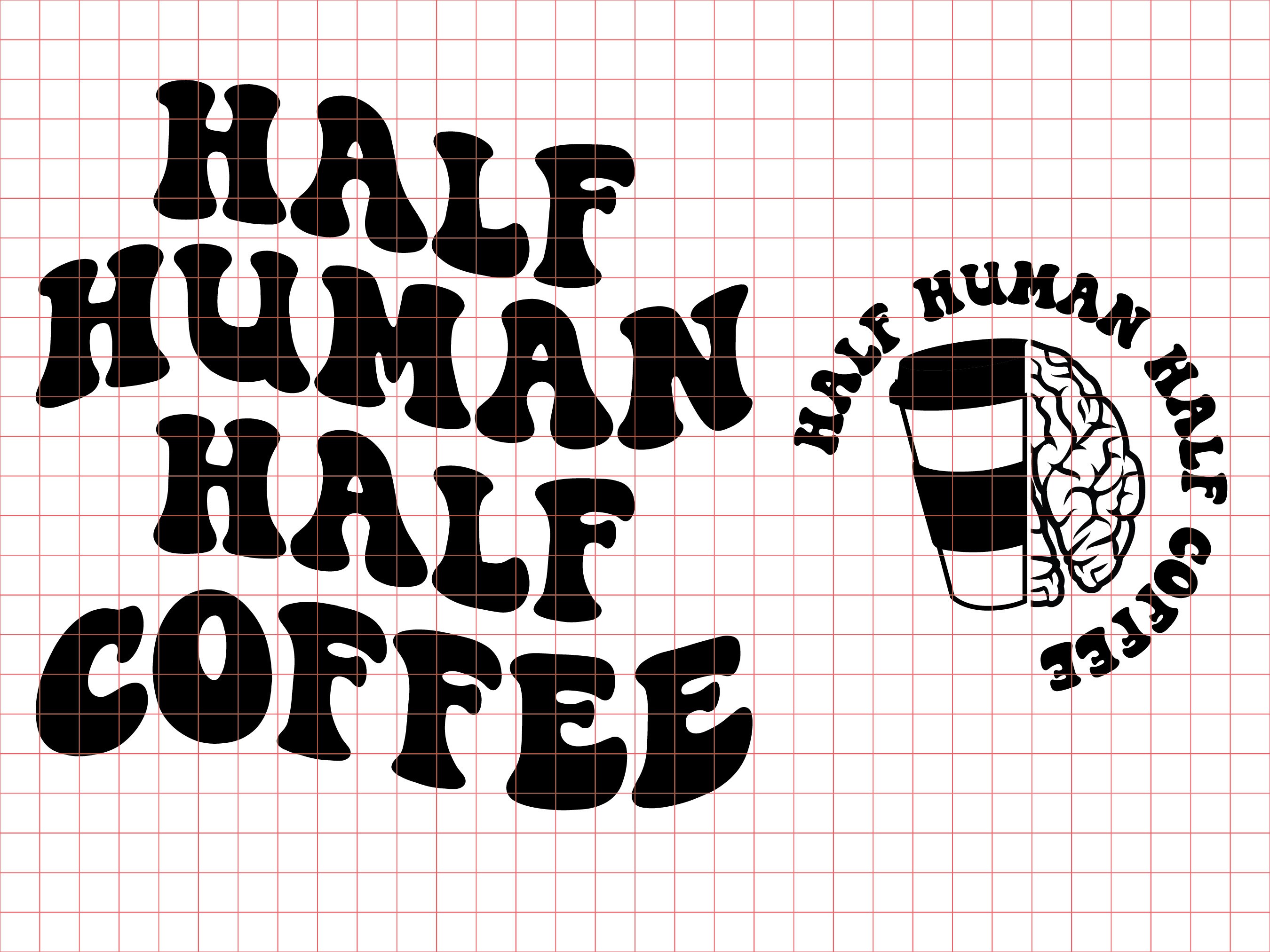 Half Human Half Coffee SVG PNG Cut File Cricut Sublimation Etsy Australia