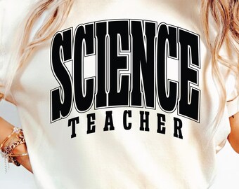 Professeur de sciences (SVG/PNG), style rétro et branché (téléchargement numérique)