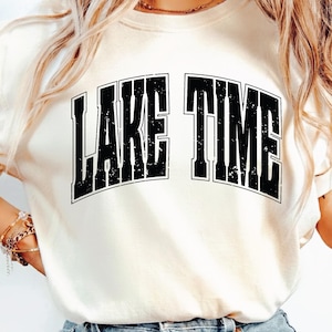 It's Lake Time SVG PNG, Trendy Summer, Digital Download, Distressed Lake Life, Lake Hair, Pool River Design, Sublimation design.