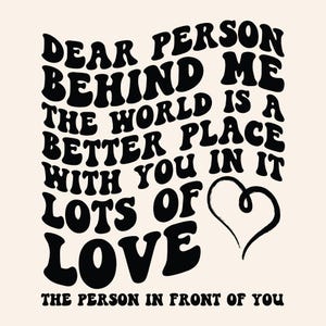 Dear Person Behind Me SVG PNG Cut File For Cricut, Bible Affirmations, Trendy Hoodie Design, Christian Quote, Jesus Sublimation