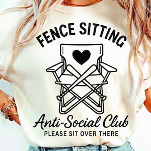 Fence Sitting Anti-Social baseball SVG PNG, Softball Mom Svg, Cool Softball Svg, Sublimation Design.
