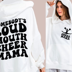 Somebody&#39;s Loud Mouth Cheer Mama PNG SVG Cut File Cricut Sublimation Design, Funny Cheer Mom Svg Png, Cheerleader Svg Png Silouhette Clipart