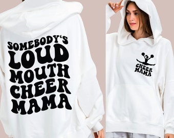 Somebody's Loud Mouth Cheer Mama PNG SVG Cut File Cricut Sublimation Design, Funny Cheer Mom Svg Png, Cheerleader Svg, Silouhette Clipart