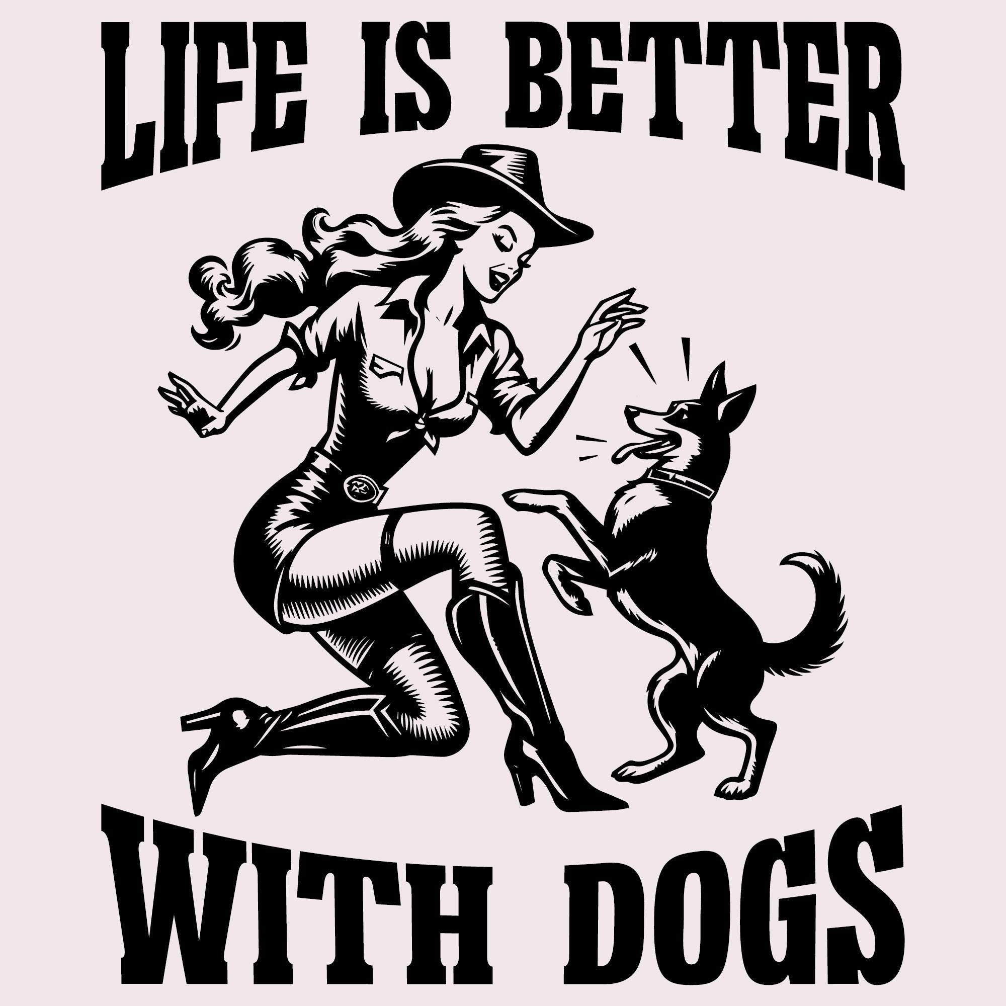 Life is Better With Dogs SVG PNG Cut File, Dog Mama, Vintage Retro Dogs ...