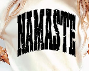 Namaste SVG PNG, Positives Meditationsliebhaber-Training, Yoga-Klassenlehrer, Inhale Exhale, Tai Chi, Achtsamkeit, Zen, Sublimationsdesign.