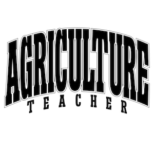 Landwirtschaftslehrer SVG: Varsity Text Schnittdatei, Cricut, Sublimation (Digitaler Download)