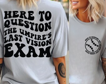 Umpire Vision Exam Baseball SVG PNG, Funny Baseball Fan Cut File