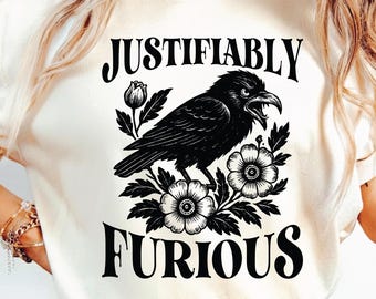 Corvo Justificadamente Furioso SVG PNG, Design Feminista Pró-Escolha