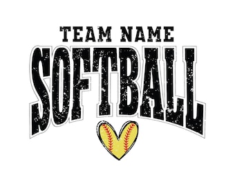 Custom Softball Name & Number SVG PNG: Team Design (Digital Download)