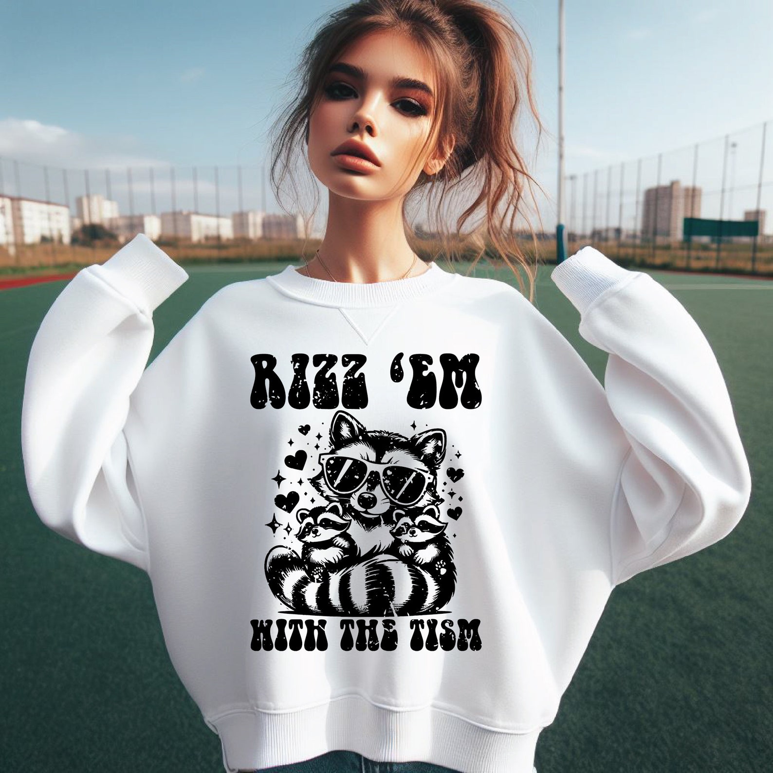 Tism Rizm Svg Rizz Em With the Tism Svg Png, Funny Autism Svg, Raccoon Meme, Autism ...
