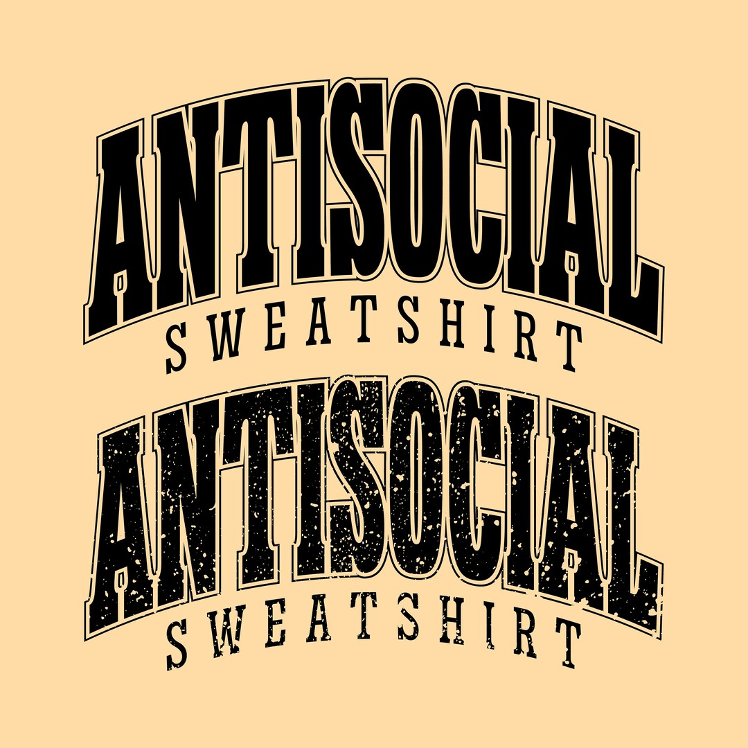 Antisocial Embroidered Unisex Sweatshirt