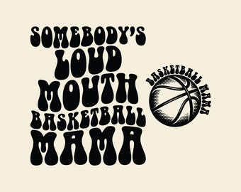 Basketball Mom Groovy Design, PNG SVG Cut File