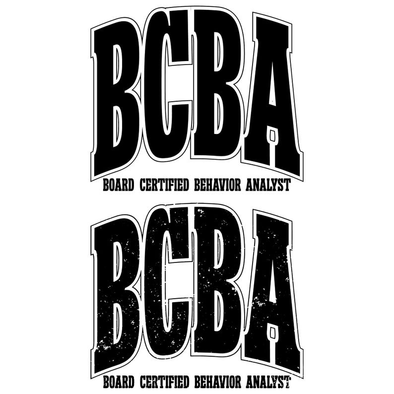 BCBA Board Certified Behavior Analyst SVG PNG, Varsity, Distressed ...