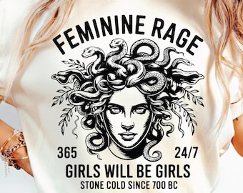 Medusa Feminista SVG PNG, Anti-Patriarcado, Pró-Escolha (Download Digital)