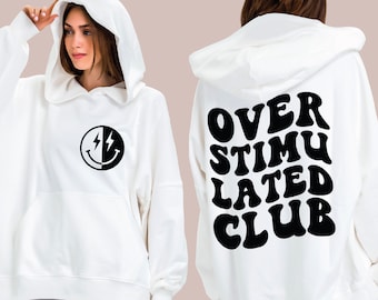 Overstimulated Club SVG PNG: Groovy Smiley Face Design (Digitaler Download)