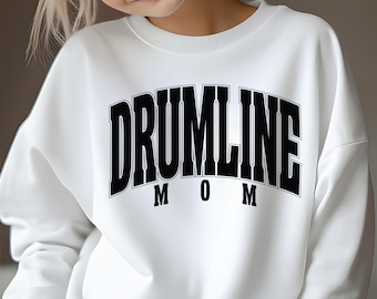 Drumline Mom SVG PNG, Band Mama, Loud and Proud Drumline Mom, Sublimation Design, Varsity Text.