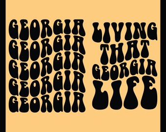 Living That Georgia Life State Svg Png, Georgia State Svg, Love Georgia Svg, Usa State Svg, Travel States Tourist, America Family Vacation.