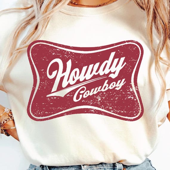 Howdy Cowboy SVG PNG, Western Sublimation Design, Country Concert, Westerncore, Grungy Country, Digital Download.