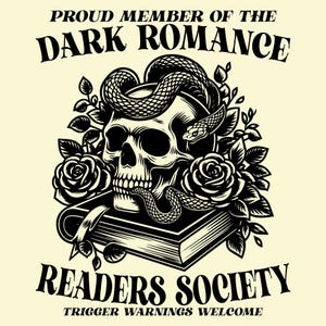 Dark Romance Readers Society SVG PNG, Book Lover, Bookish Png, Smut Lover Gift, Dark Romance Book, Spicy Book Lover, Sublimation Design.