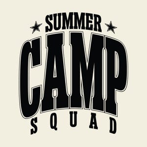 Summer Camp Squad Svg Png, Summer Camp, Summertime Design, Kids Camp, Summer School Cut File, Vacation Bible School.