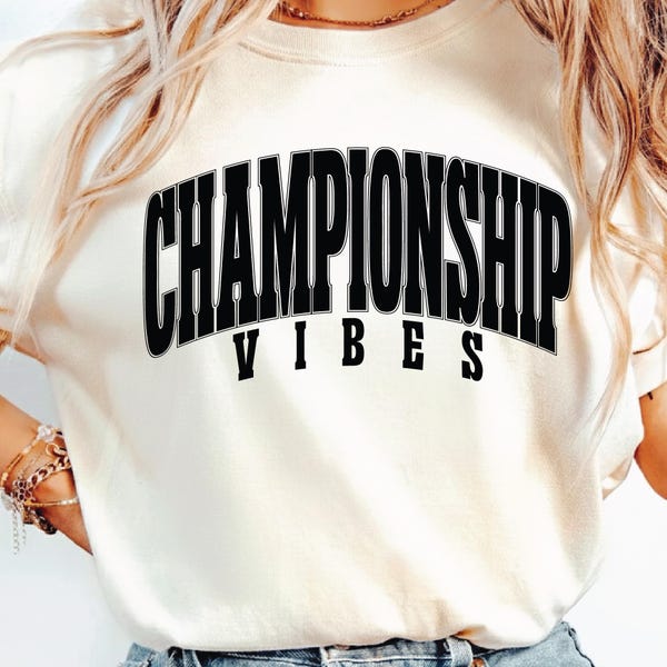 Championship Vibes Svg Png, Playoff Games Svg, Football Playoff Svg, Basketball Png, Hockey Shirt Design, Championship Game Svg Baseball Svg