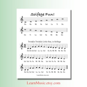 Learn to Read Music with Solfege - Twinkle Twinkle Little Star - Music for Children