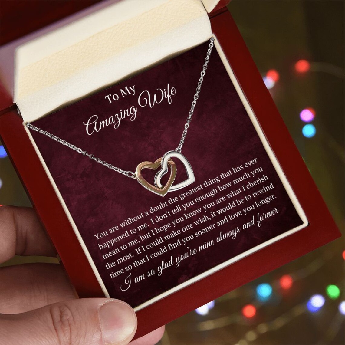 Wife Necklace, Wife Gift, Wife Birthday Gift, Wife Anniversary, Gift