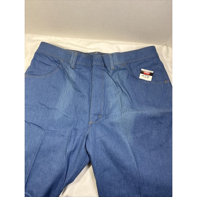 VTG Men's Wrangler Hero Jeans Light Blue Denim Stretch 42x29 Flex Fit Waist 画像 4
