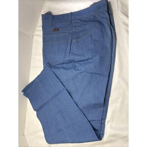 VTG Men's Wrangler Hero Jeans Light Blue Denim Stretch 42x29 Flex Fit Waist 画像 2