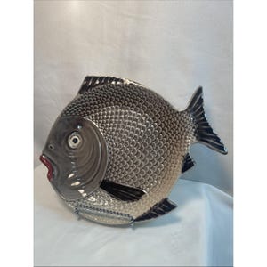 11&quot;x10&quot; Fish Platter Vintage Made in Portugal Gray