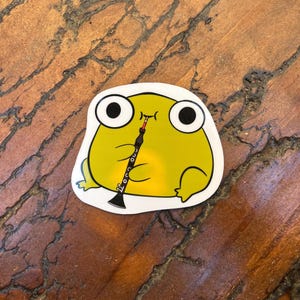 Oboe Frog Sticker