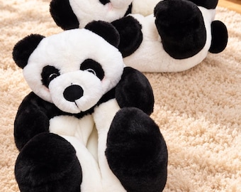 Beautiful Panda Bear Slippers. Unisex