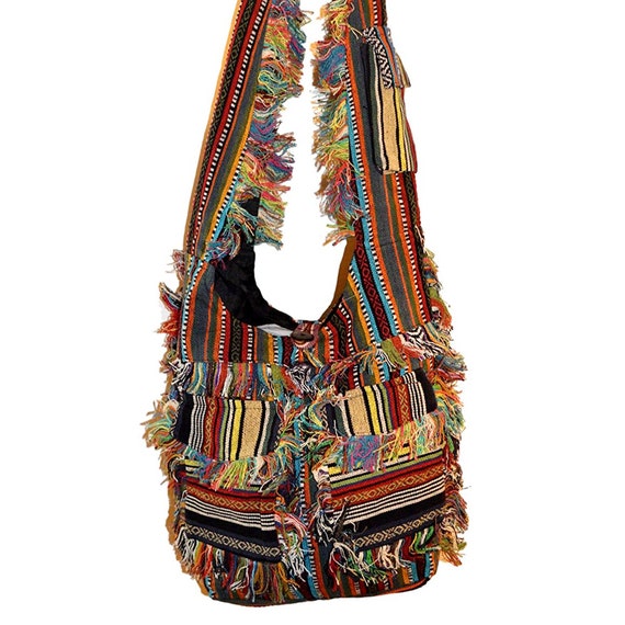 World Traveler - Crossbody with Boho Fringe, Authentic Vintage Large / Auburn / Both 47 and Shorty Strap