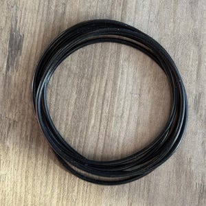 Women’s Silicone Jelly Bracelet - Stackable - set of 6 - size 8”  Black