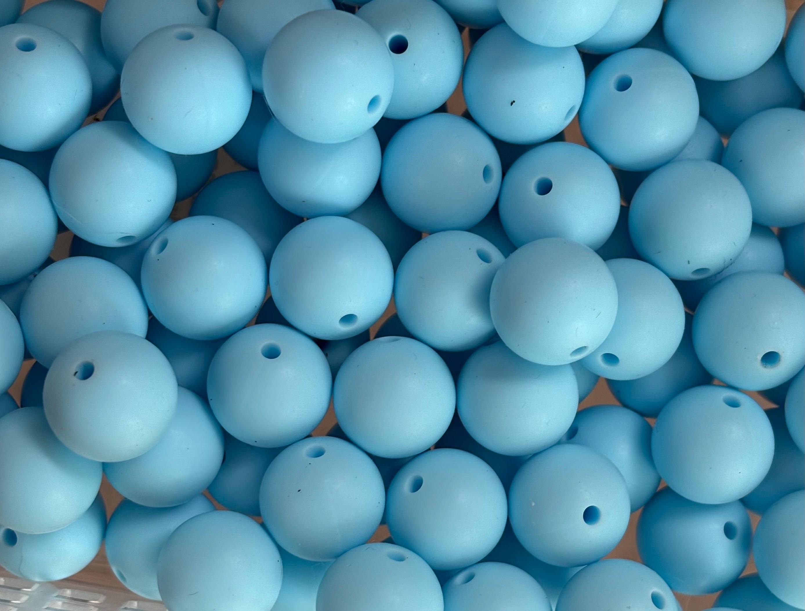 Light Blue Solid Round Silicone Beads - 15mm 10 CT - Etsy